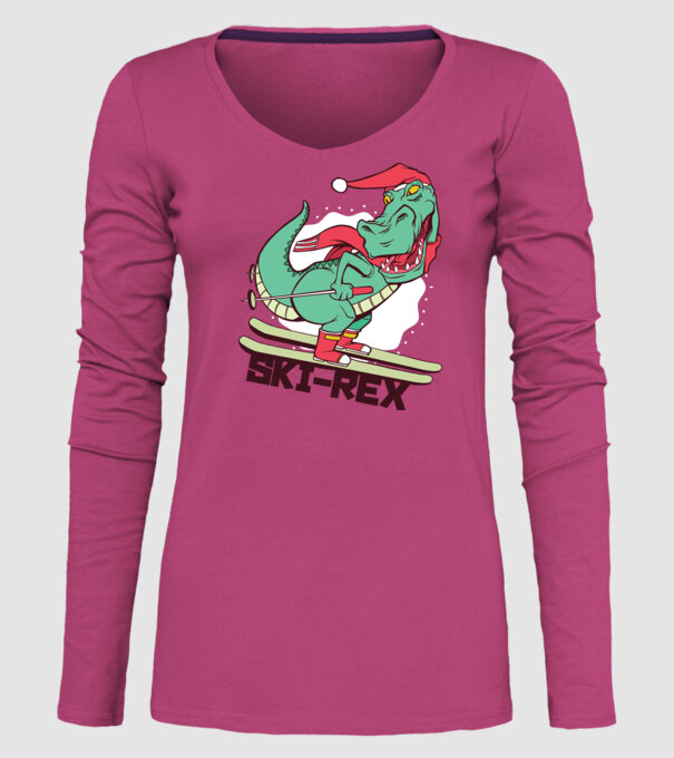 Ski Rex model roz pe tricou