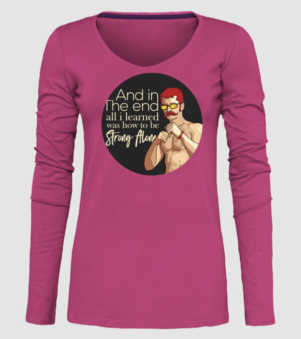 Strong alone model roz pe tricou