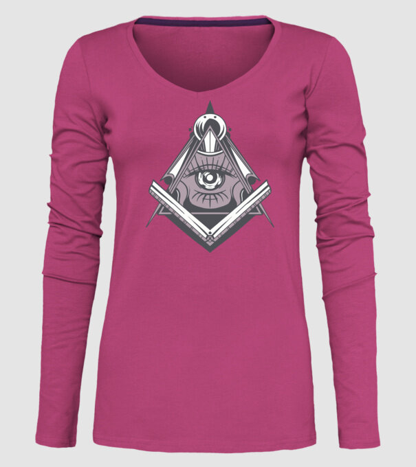 Masoni Illuminati model roz pe tricou