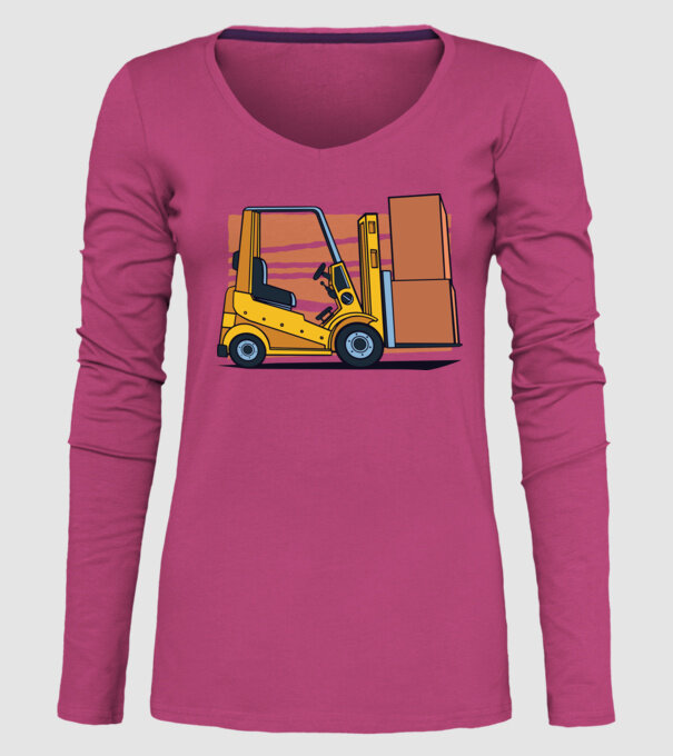 Stivuitor model roz pe tricou