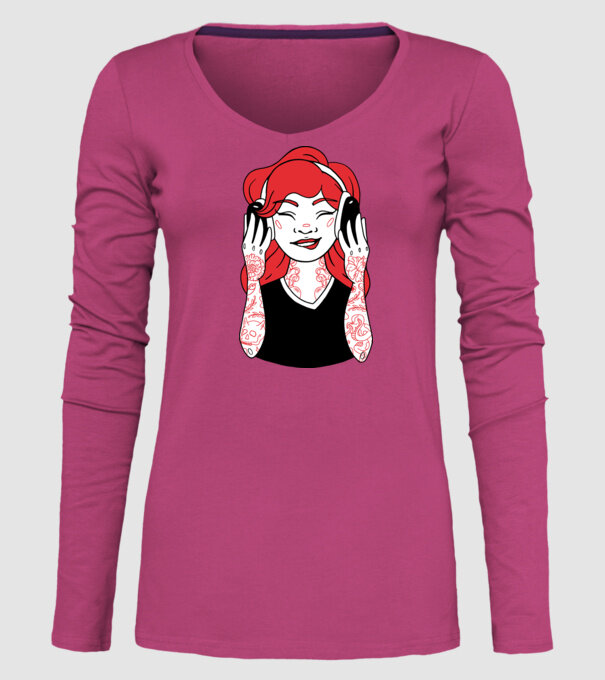 Fată Gamer tatuată model roz pe tricou