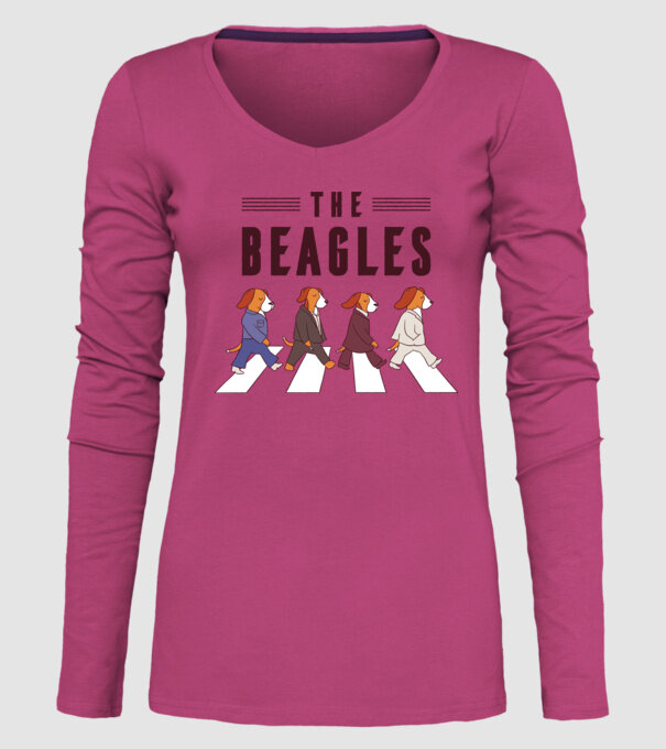 The Beagles model roz pe tricou