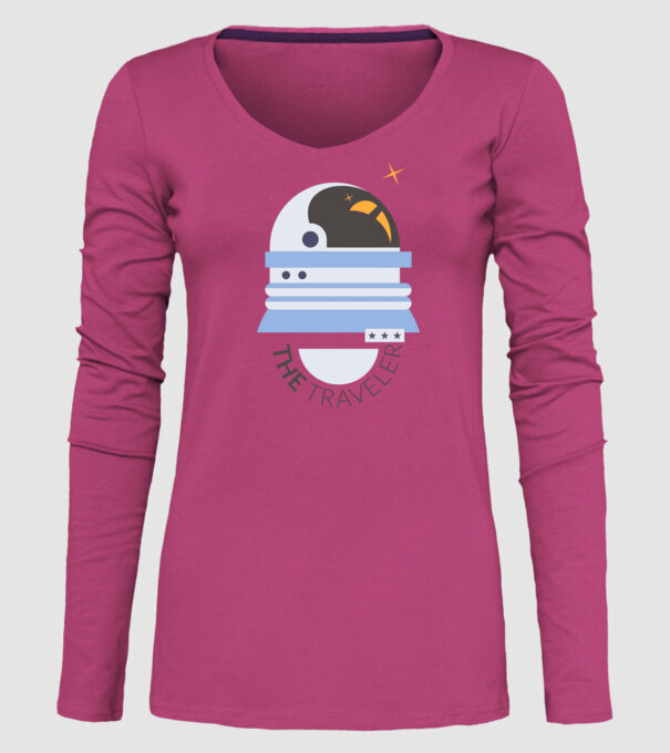 The Traveler model roz pe tricou
