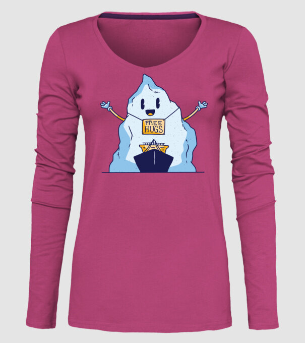 Titanic Iceberg Free Hugs model roz pe tricou