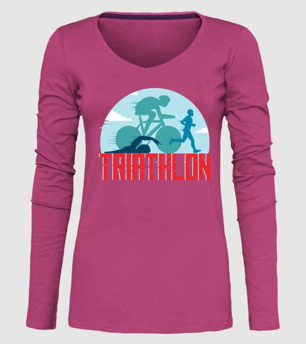 Triatlon Sport model roz pe tricou