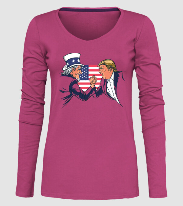 Trump Vs Unchiul Sam SUA 2020 alegeri prezidențiale model roz pe tricou
