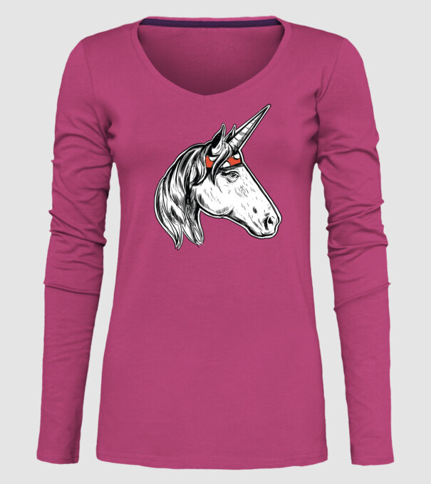 Cal Unicorn model roz pe tricou