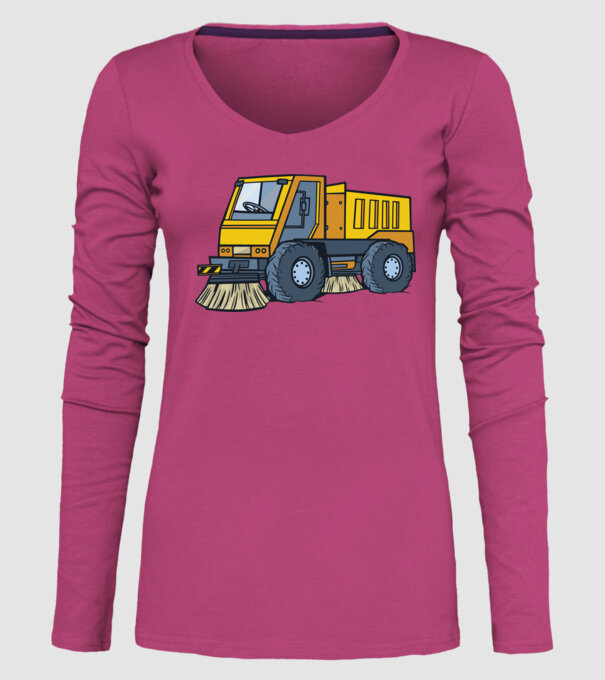 Camion spălare străzi model roz pe tricou