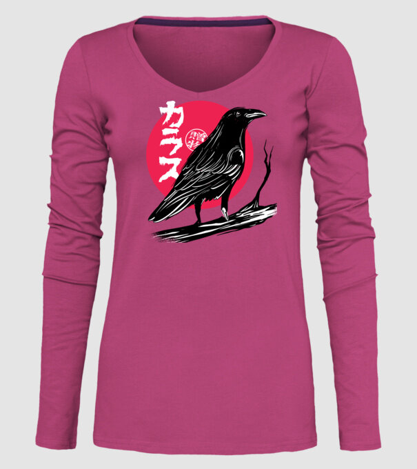 Cioară model roz pe tricou