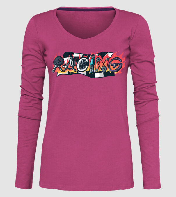 Cursă Racing model roz pe tricou