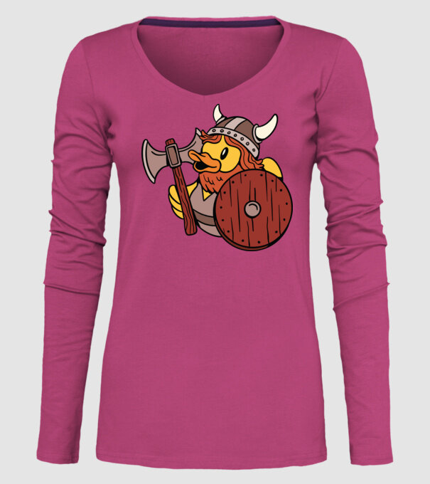 Rățușcă de cauciuc Viking model roz pe tricou