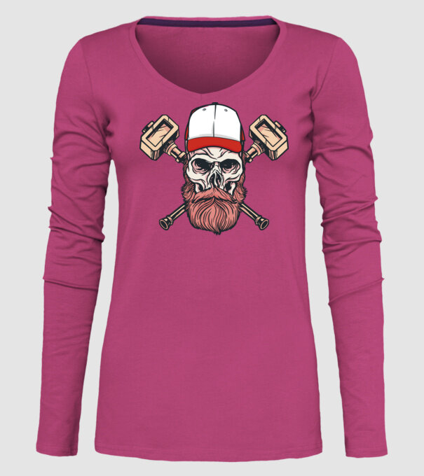 Craniu Viking model roz pe tricou