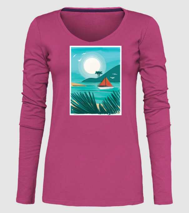 Navigație Pictură model roz pe tricou