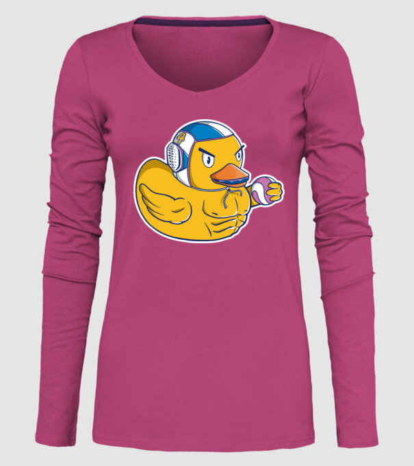 Rață polo pe apă model roz pe tricou