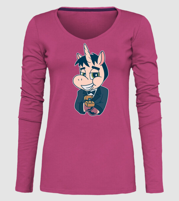 Mire unicorn model roz pe tricou