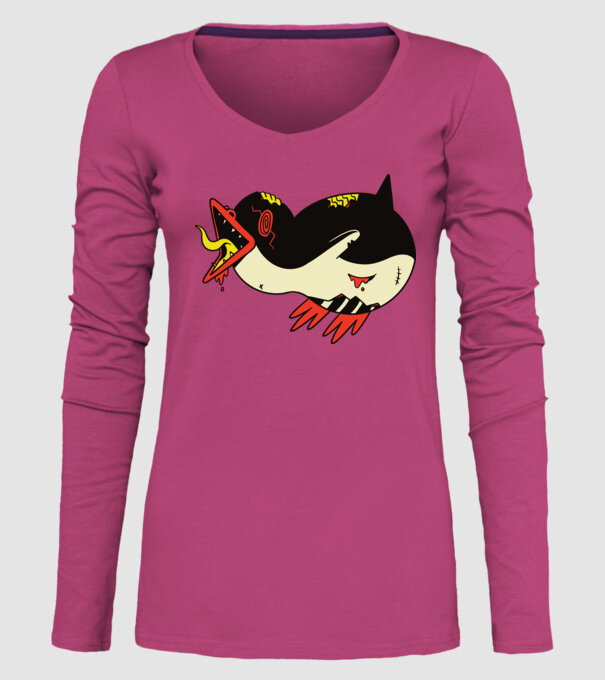 Pinguin Zombie model roz pe tricou