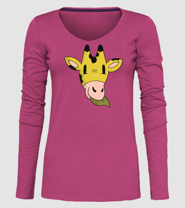 Cap Girafă model roz pe tricou