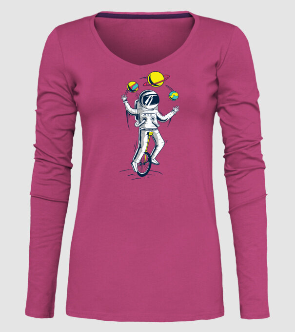 Jongler Astronaut model roz pe tricou