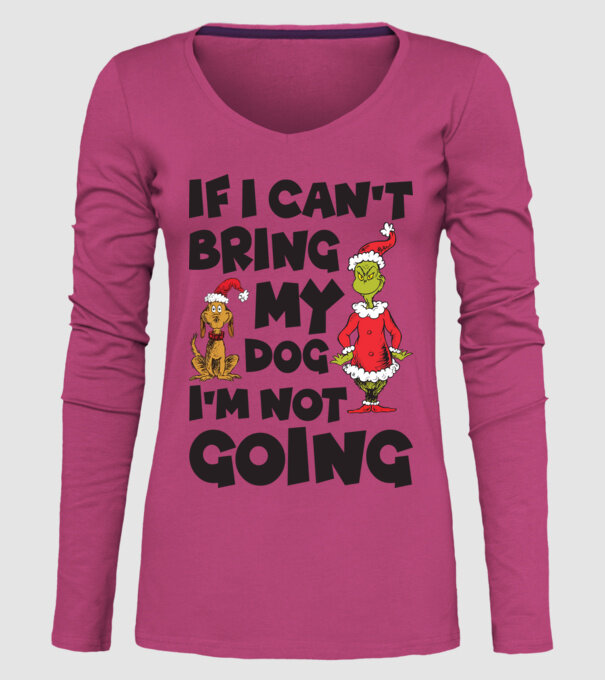 If i can't bring my dog I'm not going model roz pe tricou