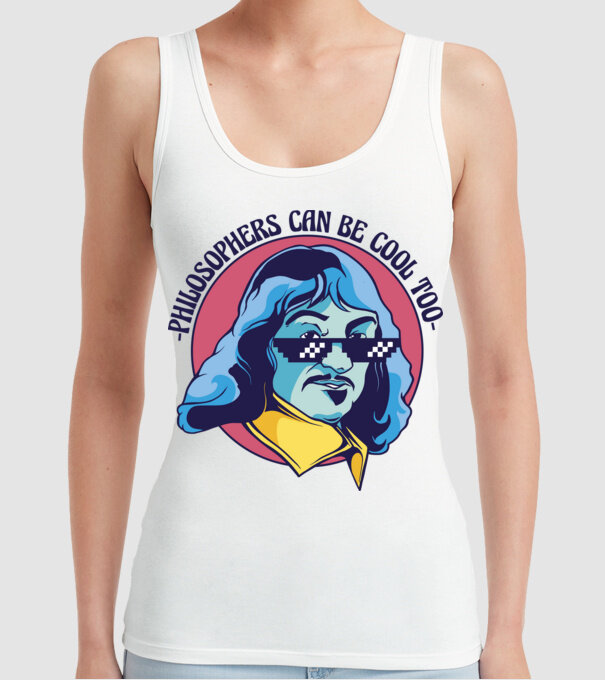 Chiar și Filozofii pot fi cool model alb pe tricou