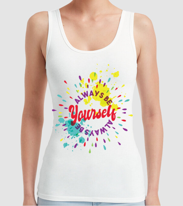 Always be yourself model alb pe tricou