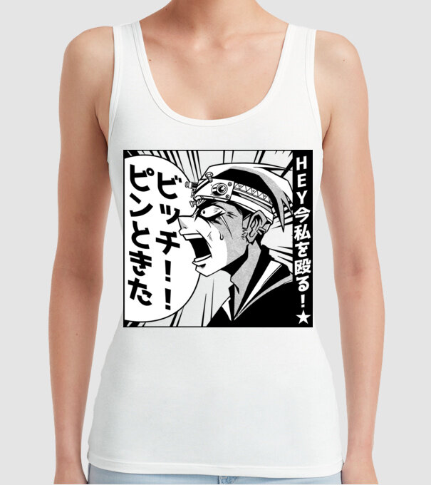 Cap Anime Manga model alb pe tricou