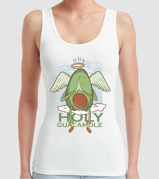 Rai avocado model alb pe tricou