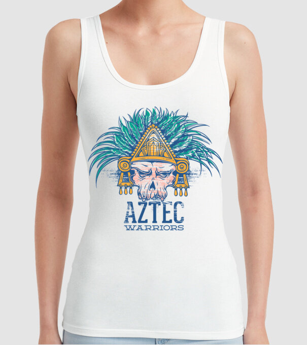 Aztec Warriors model alb pe tricou