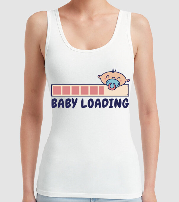 Bebe program încărcare model alb pe tricou