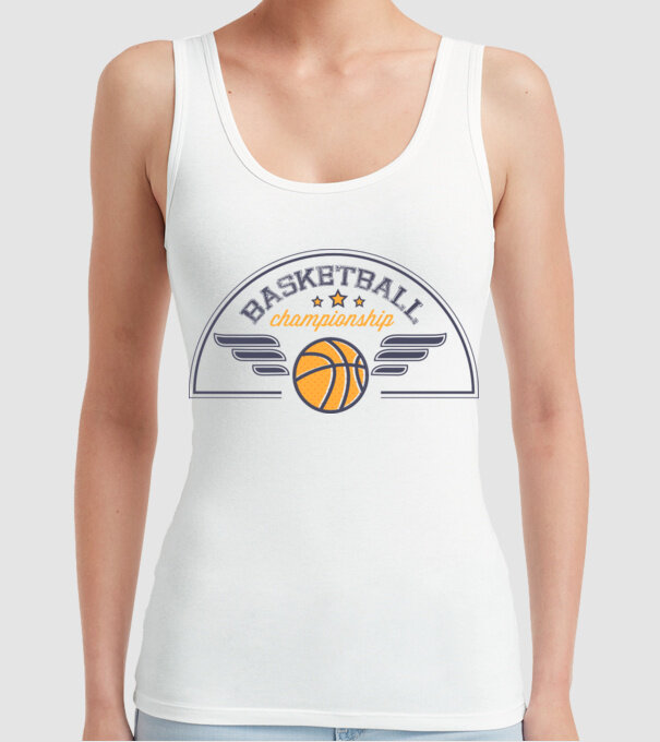 Basketball Championship model alb pe tricou