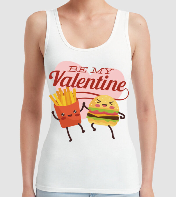 Be my Valentine - Fii dragostea mea tricou pentru Valentine s Day model alb pe tricou