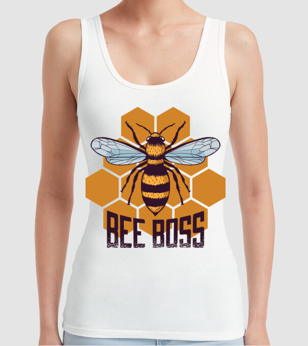 Bee Boss Șef Apicultor model alb pe tricou