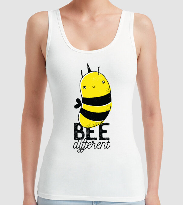 Bee different tricou albinuță model alb pe tricou