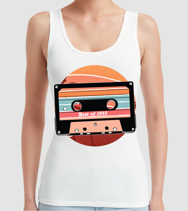 Best of 1955 retro Tape Birthday model alb pe tricou