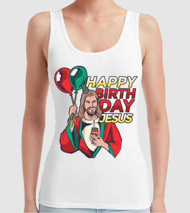 La mulți ani, Isus model alb pe tricou