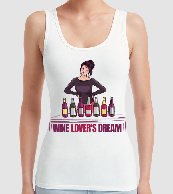 Degustare de vinuri model alb pe tricou