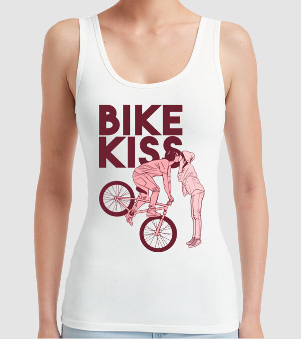 Pupici cu bicicletă model alb pe tricou