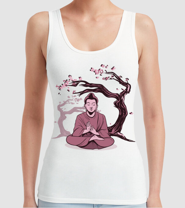 Buddha Meditație model alb pe tricou