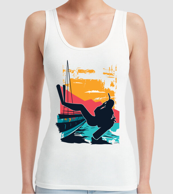 Tricou Scafandru Retro model alb pe tricou