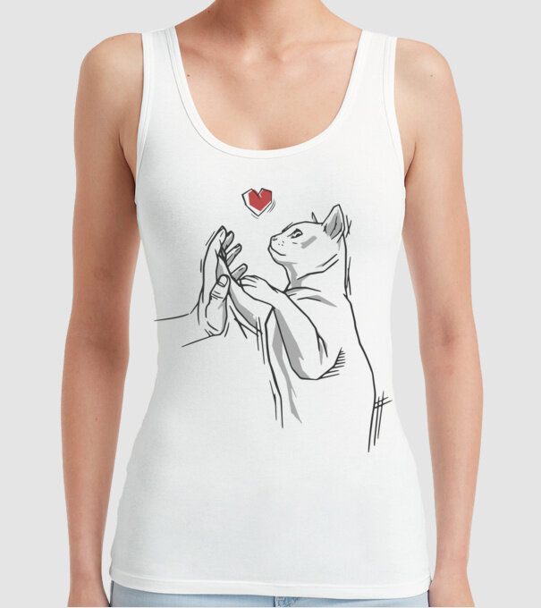 Prietenie Pisică Cal model alb pe tricou
