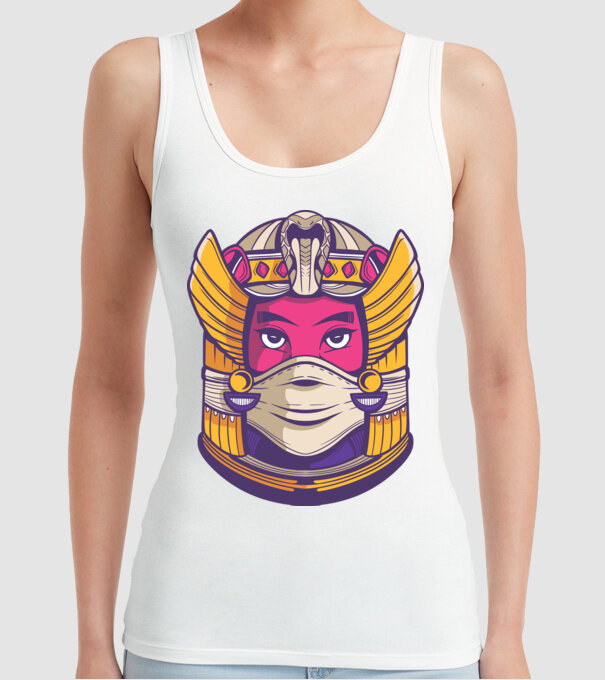 Cleopatra Mască model alb pe tricou
