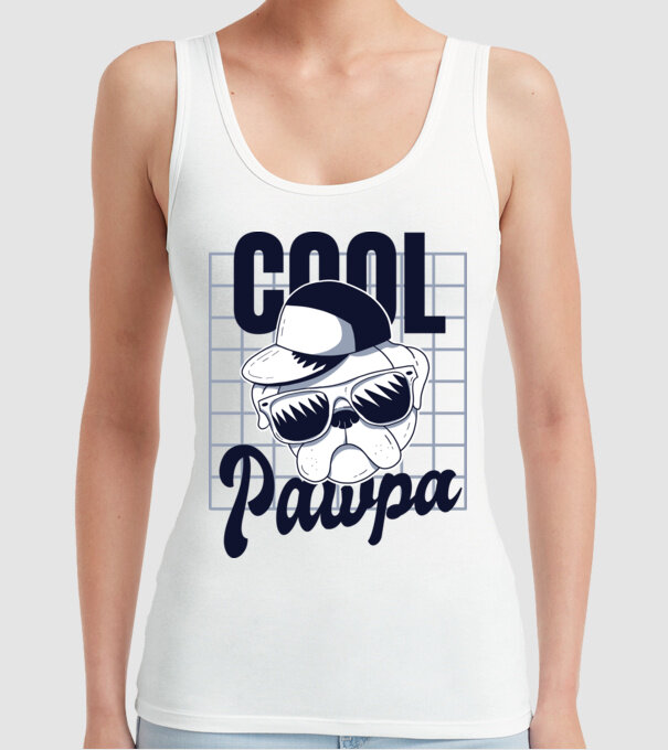 Cool Pawpa model alb pe tricou