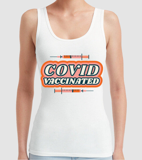 Vaccin Covid model alb pe tricou