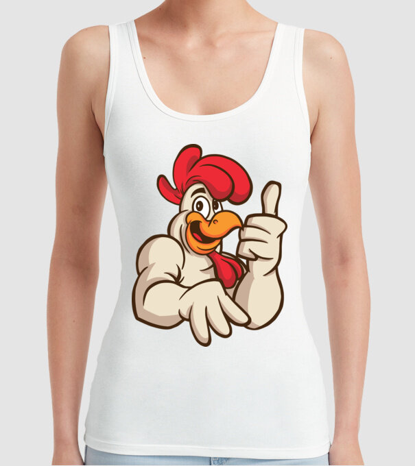 Pui model alb pe tricou