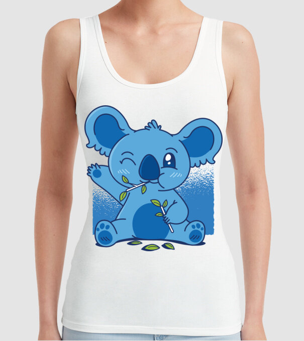 Koala drăguț model alb pe tricou