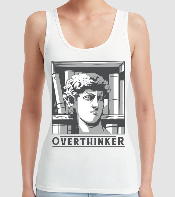 Statuia lui David model alb pe tricou