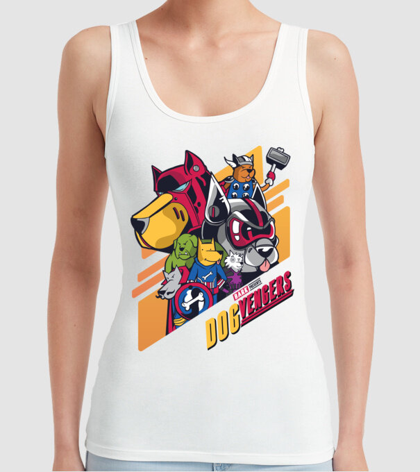 Dogvengers Câini Eroi model alb pe tricou