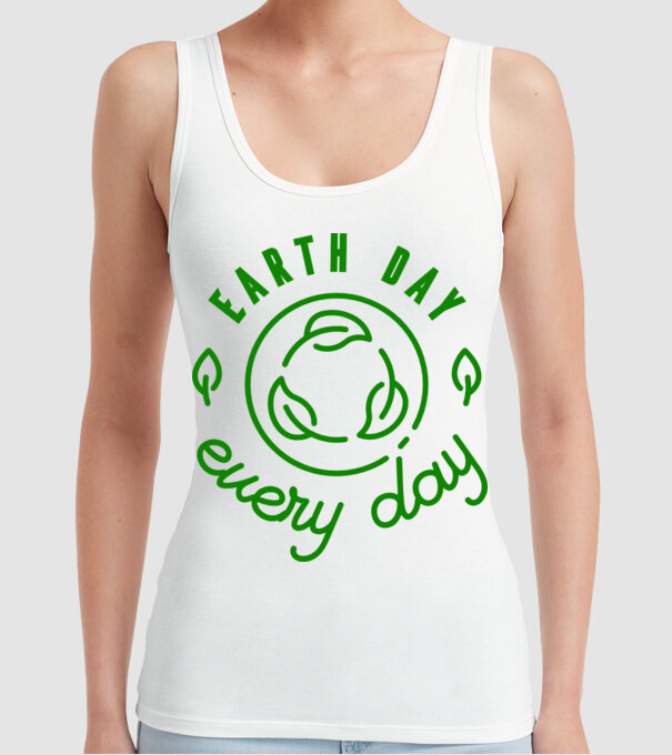 Earth Day Every Day - Ziua Pământului model alb pe tricou