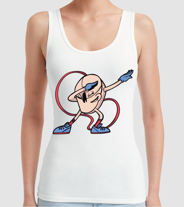 Șoarece DAB model alb pe tricou