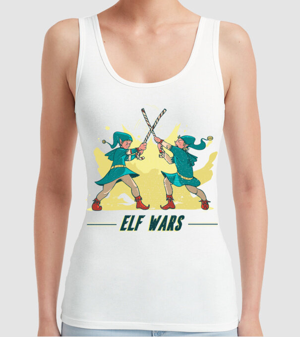 Războiul elfilor model alb pe tricou